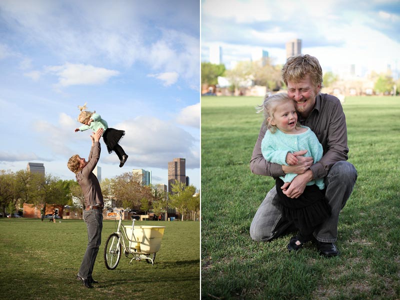 pictures of father and daughter playing at park